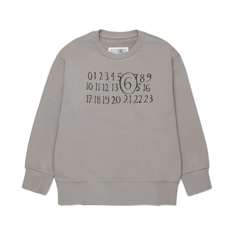 Mm6 Maison Margiela Boys Gray Kids Sweatshirts, 4 Y, Jumper