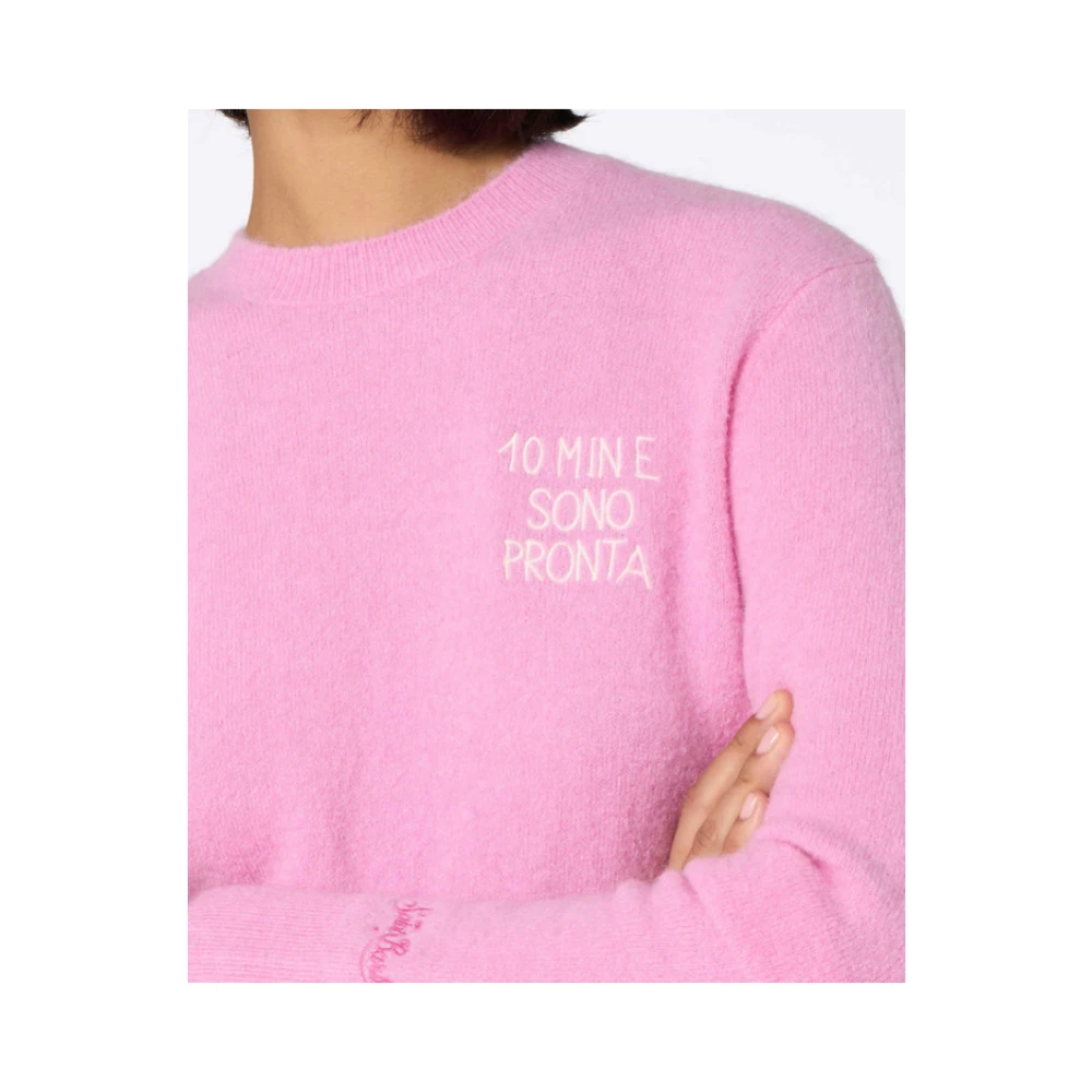 MC2 Saint Barth Dames New Queen Trui met Print Pink Dames