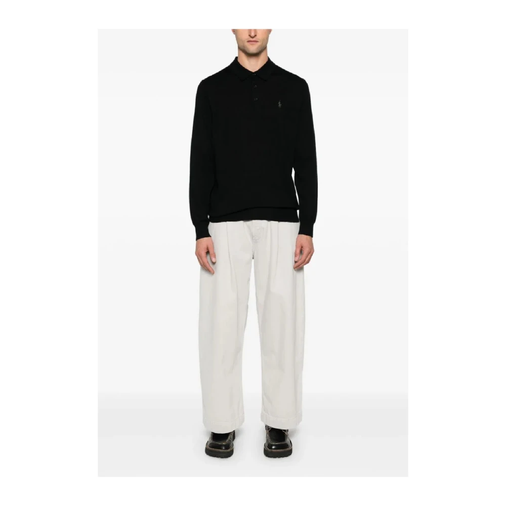 Polo Ralph Lauren Lange Mouw Gebreide Trui Pullover Black Heren