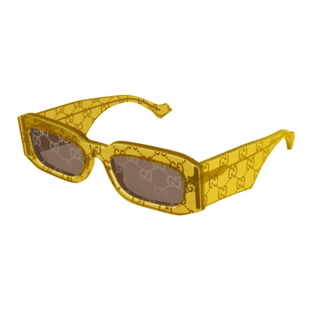 Gucci Yellow Stylish Sunglasses For Fashionable Look - Unisex - Sunglasses - 54 Mm - Accessories
