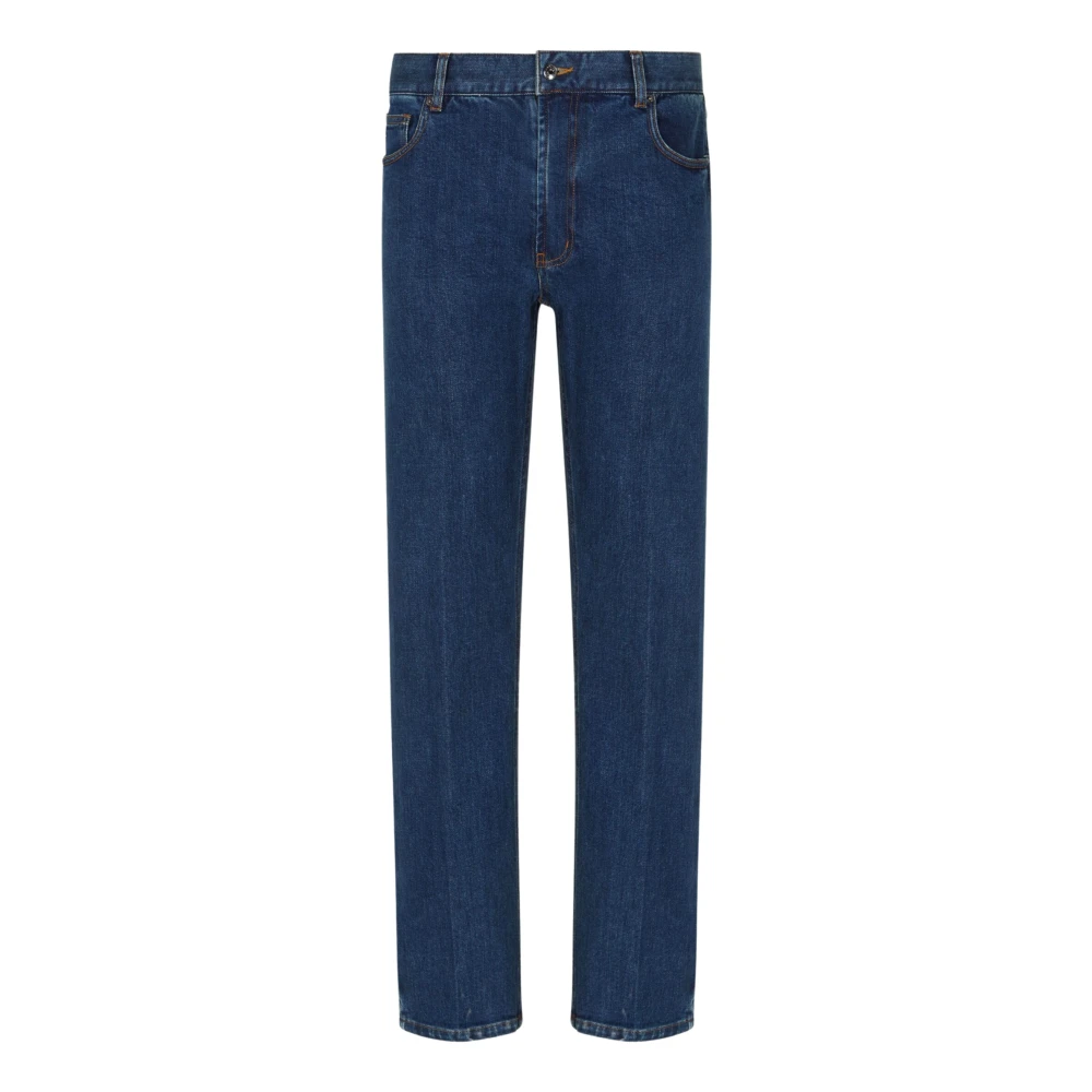 Emporio Armani Mannelijk Blauw Jeans Heren, W31, Katoen, J76 Straight-Fit Jeans