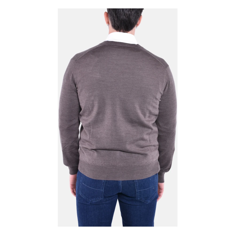 Kangra Wollen vest met lange mouwen Gray Heren