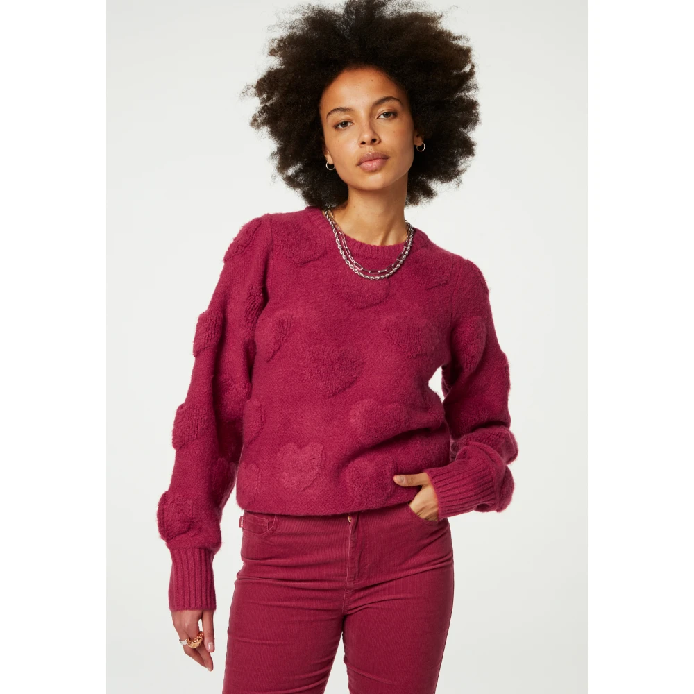 Fabienne Chapot Bibian Heart Pullover Red Dames