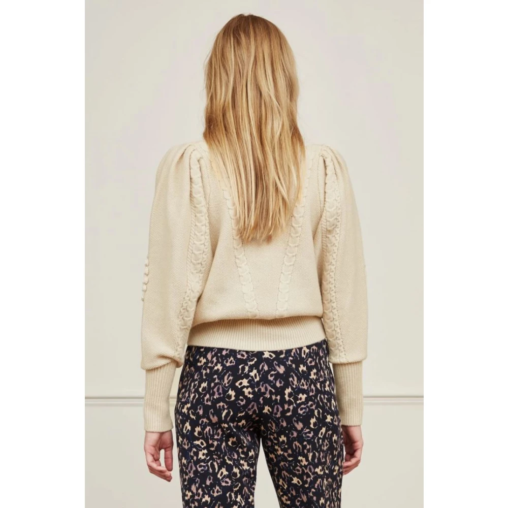 Fabienne Chapot Truien met ronde hals Beige Dames