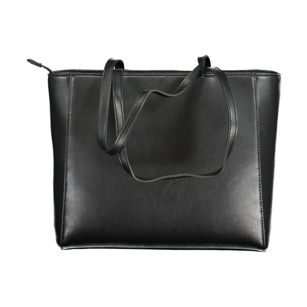 Valentino by Mario Valentino Zwarte Stijlvolle Polyethyleen Handtas voor Vrouwen Black Dames
