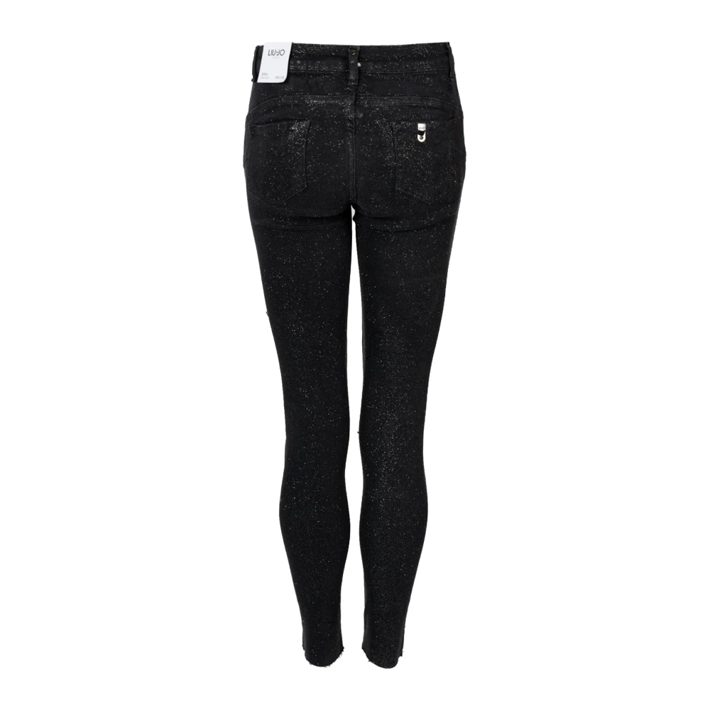 Liu Jo Slim Fit Brocade Jeans Black Dames