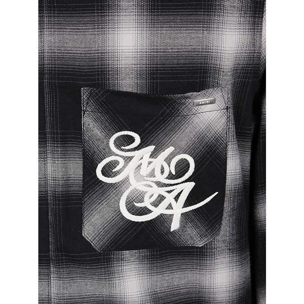 Amiri Swirl Flanellen Overhemd Black Heren