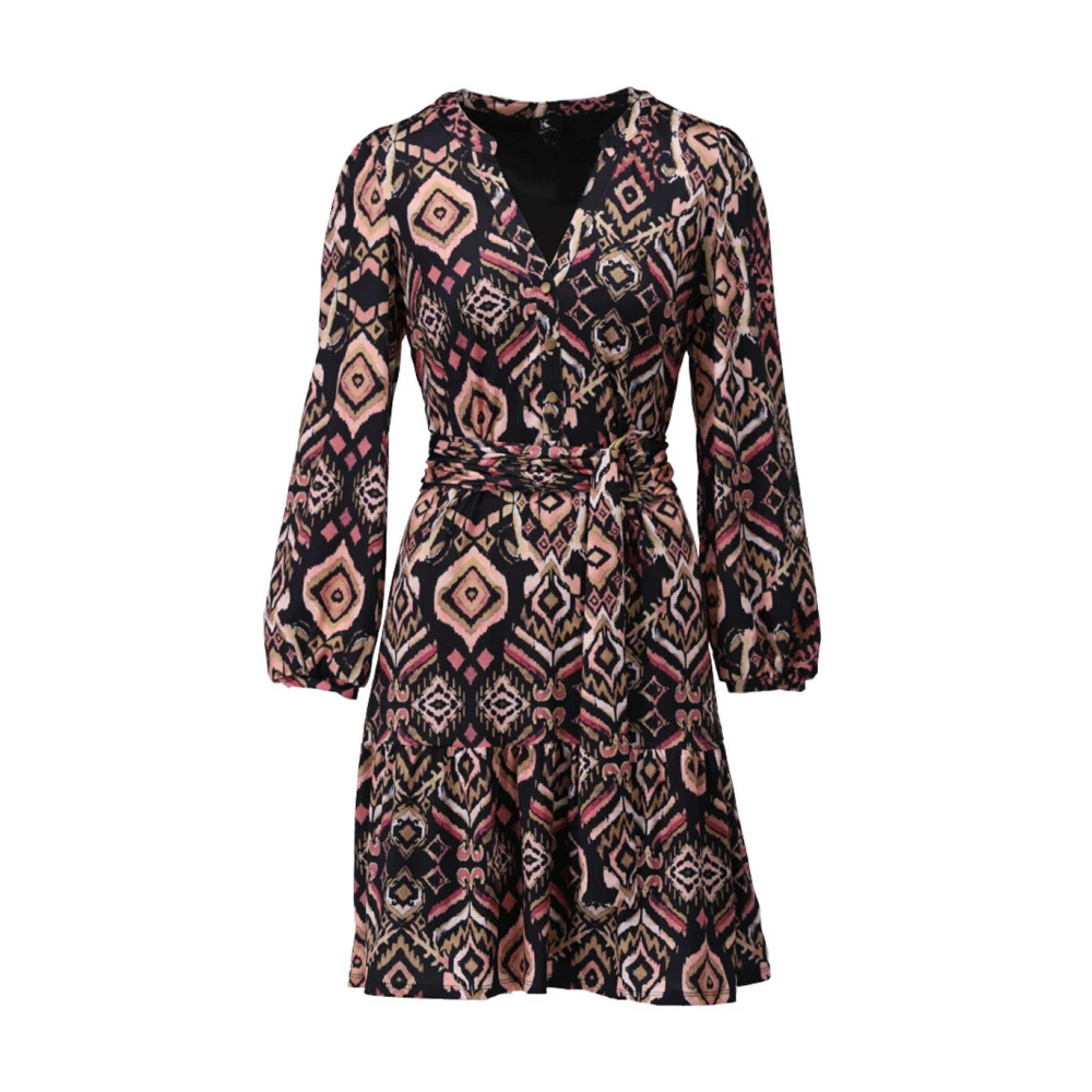 K-Design Boho Jurk met Riem Multicolor Dames