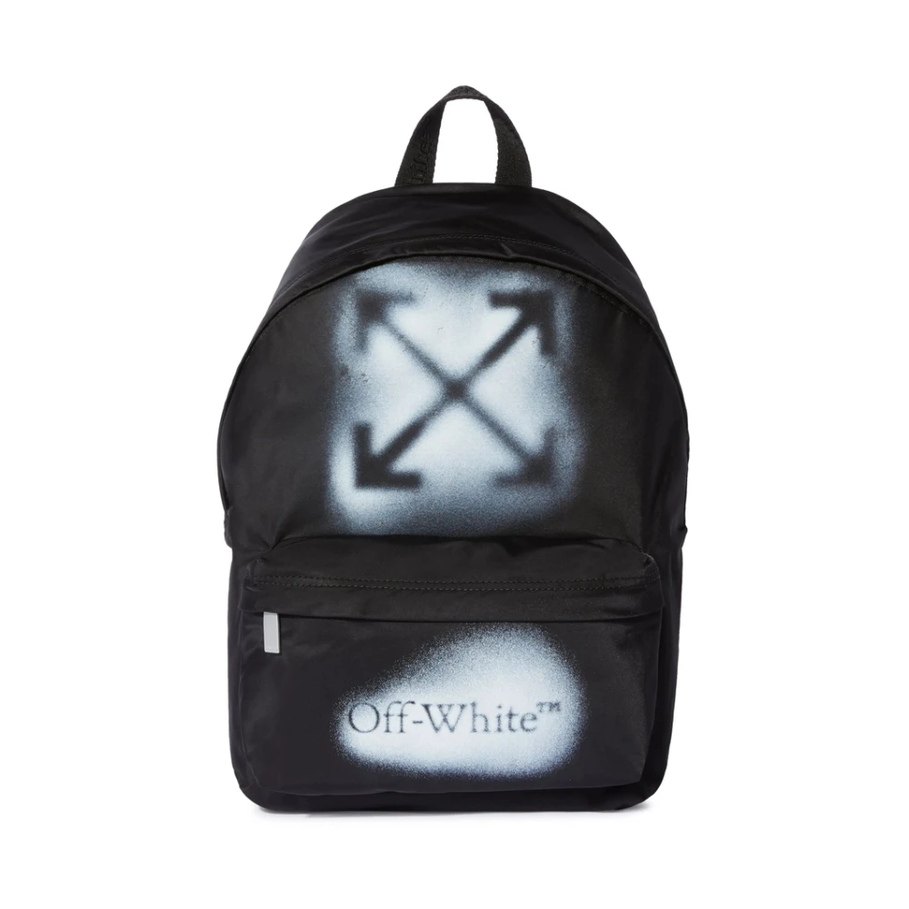 Off White Zwarte Rugzak met Laptopvak Black Heren
