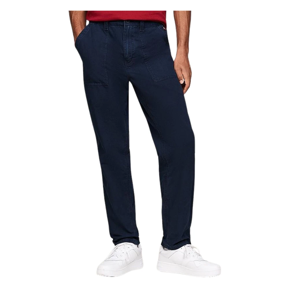 Tommy Hilfiger Blauwe Chino Broek van Katoenstof Blue Heren