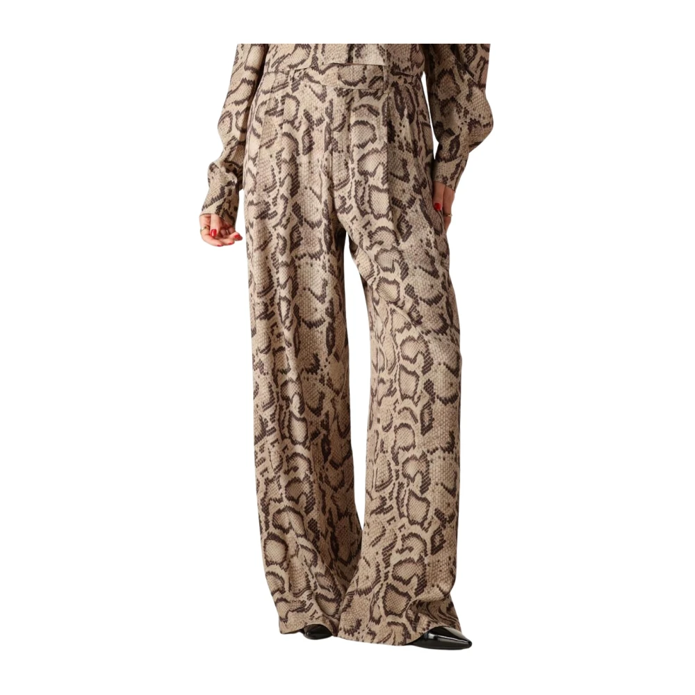 Alix The Label Snake Twill Broek Multicolor Dames