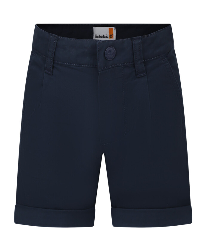 shorts-casual-en-coton-bleu-avec-logo
