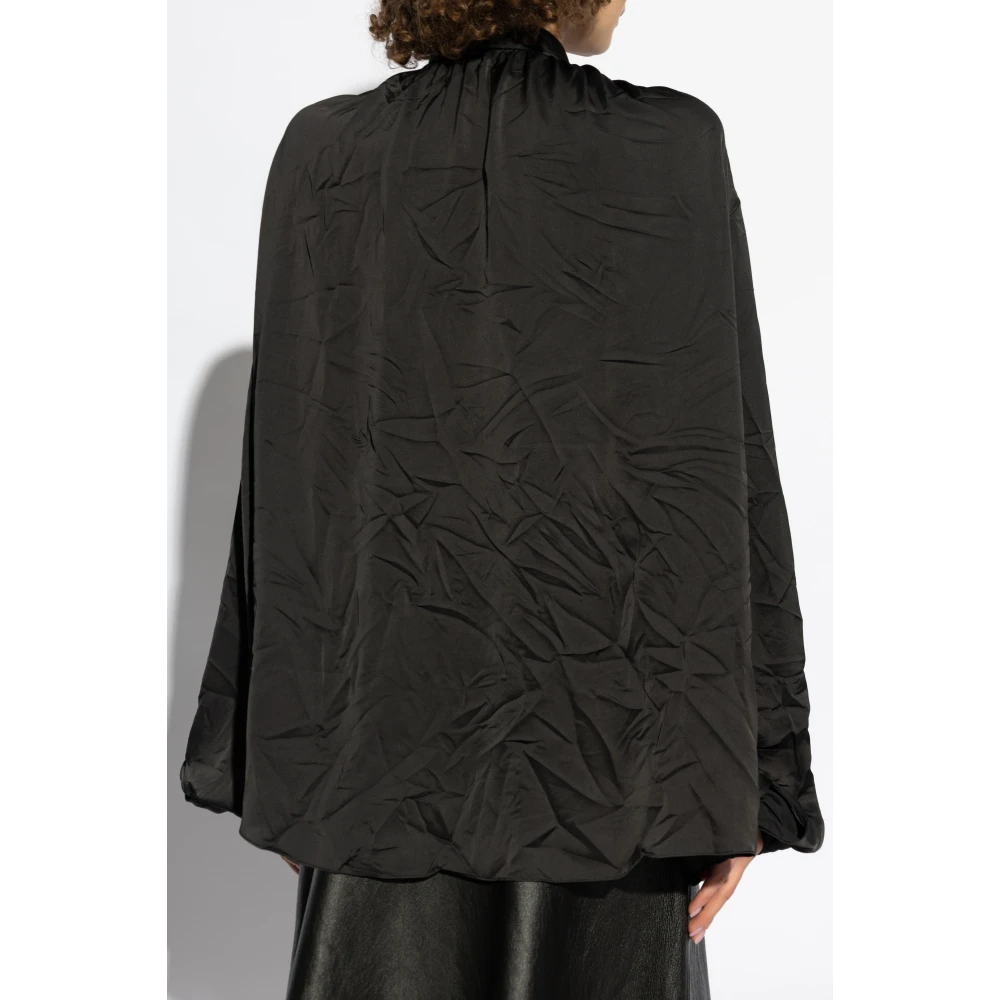 Balenciaga Overhemd met stropdassen Black Dames