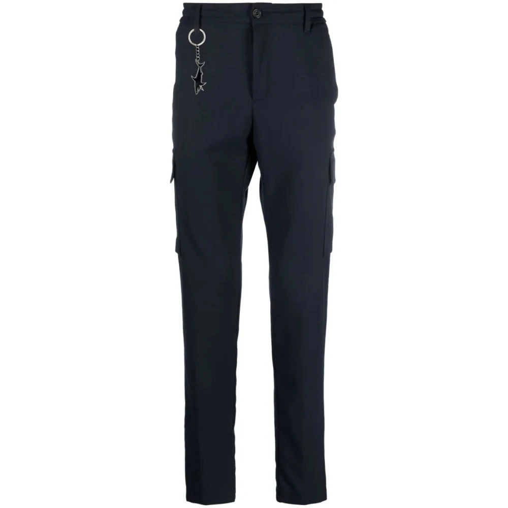 PAUL & SHARK Blauwe Casual Trekkoordbroek Blue Heren