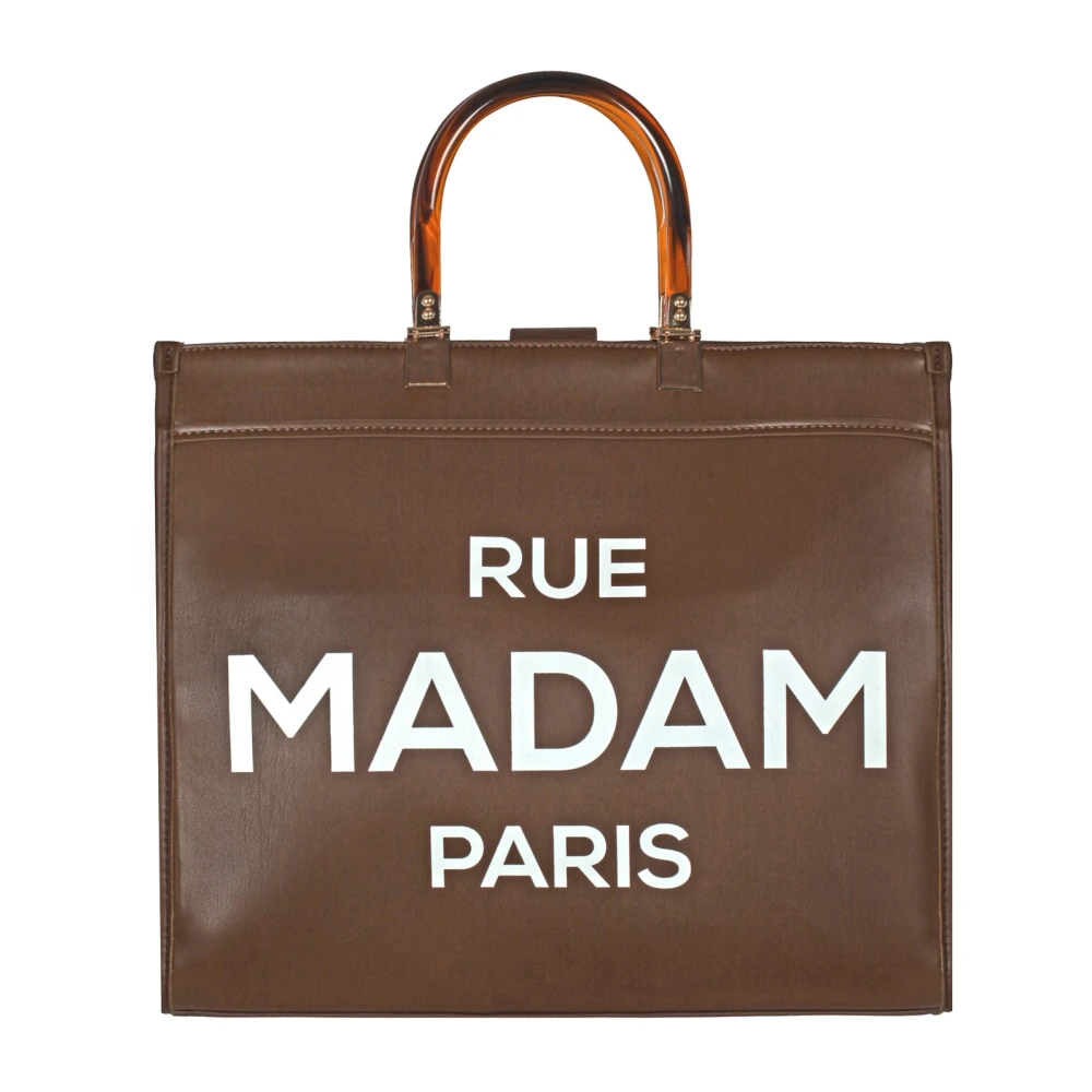 Rue Madam Bruine Eco-Leren Tote Tas Brown Dames
