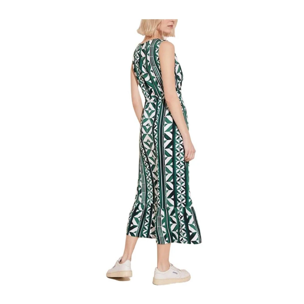 Street One Viscose Lange Jurk Lente Zomer Collectie Green Dames