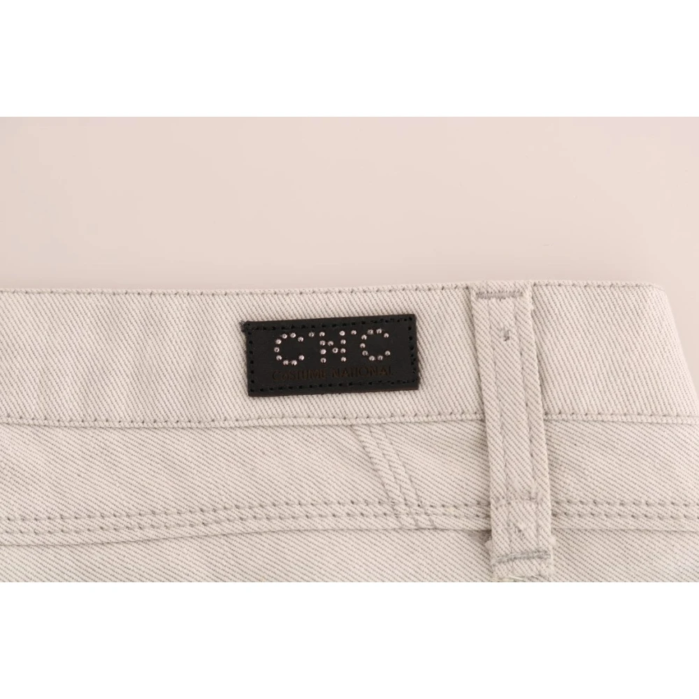 Costume National Witte Slim-Fit Stretch Jeans White Dames