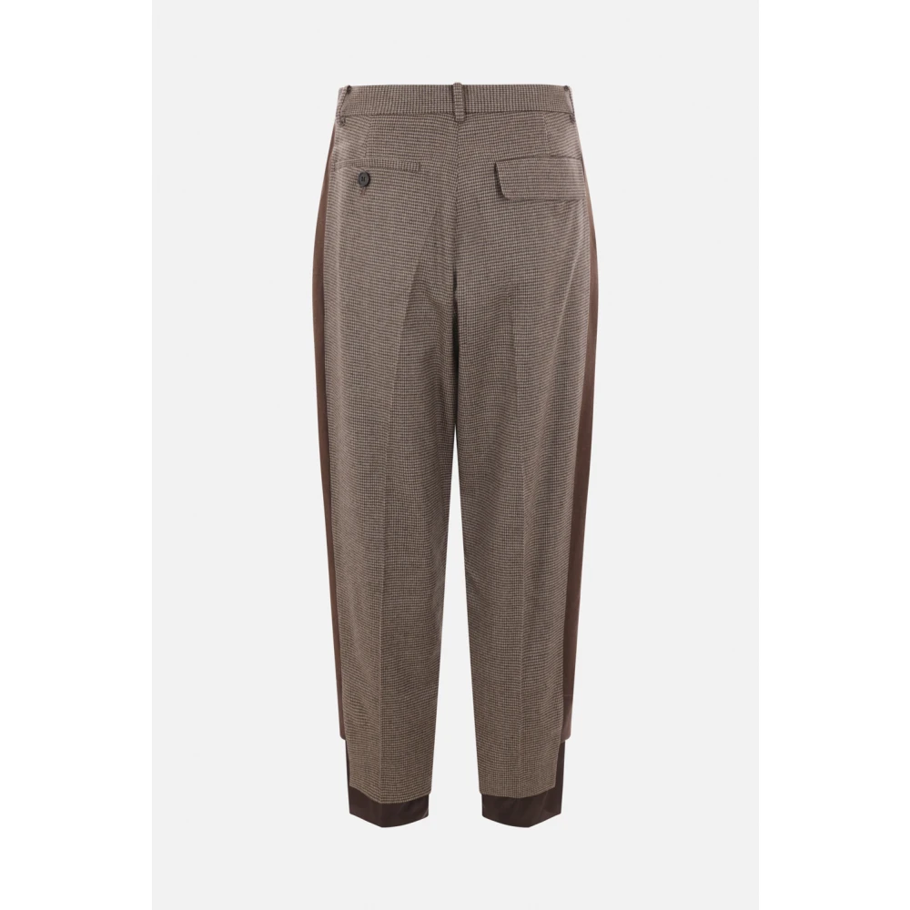Undercover Bruine wollen pied-de-poule broek Brown Dames