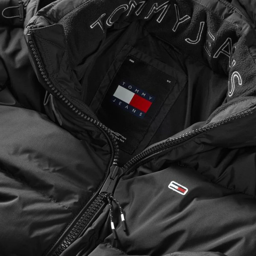 Tommy Jeans Zwarte Dons Puffer Jas Black Heren