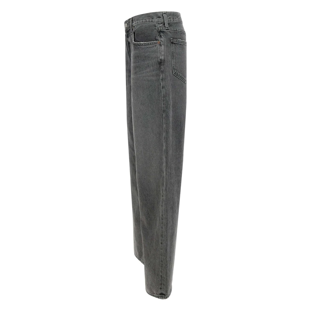 Agolde Zwarte Low Slung Baggy Jeans Black Dames
