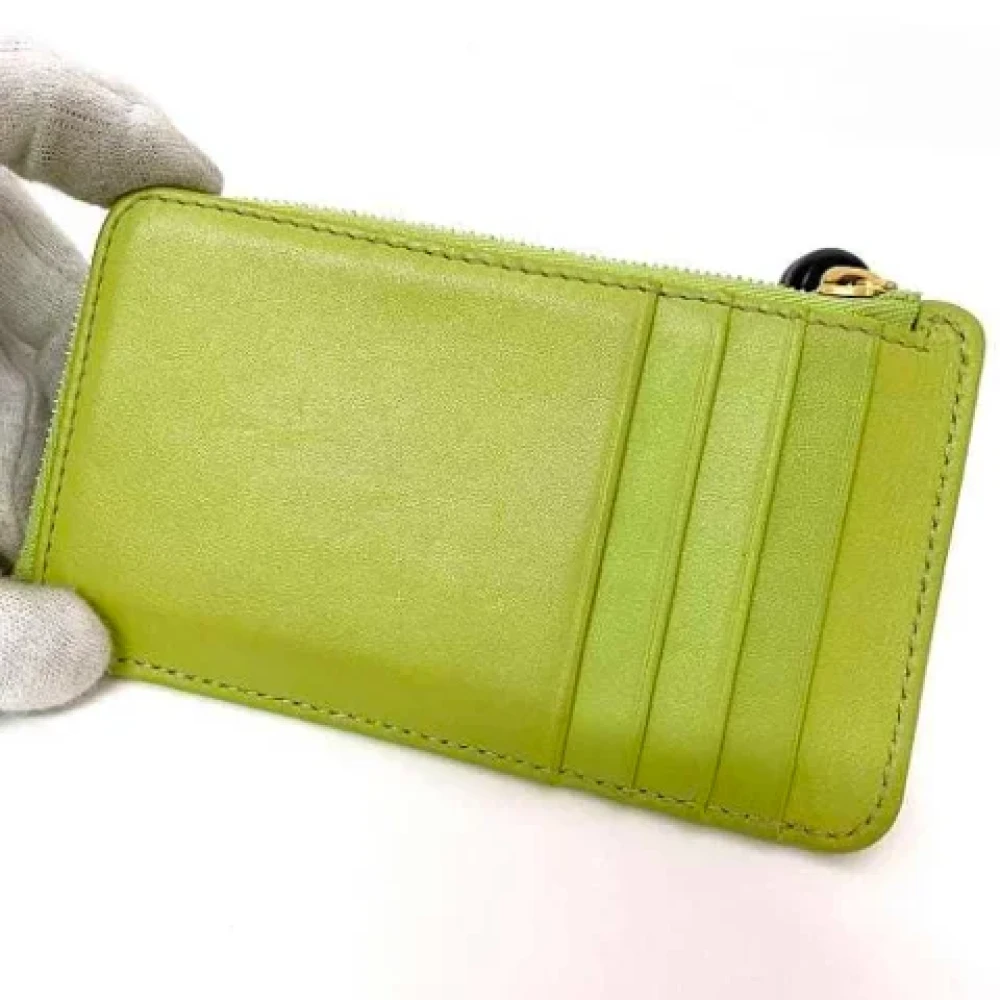 Loewe Pre-owned Leather wallets Green Dames