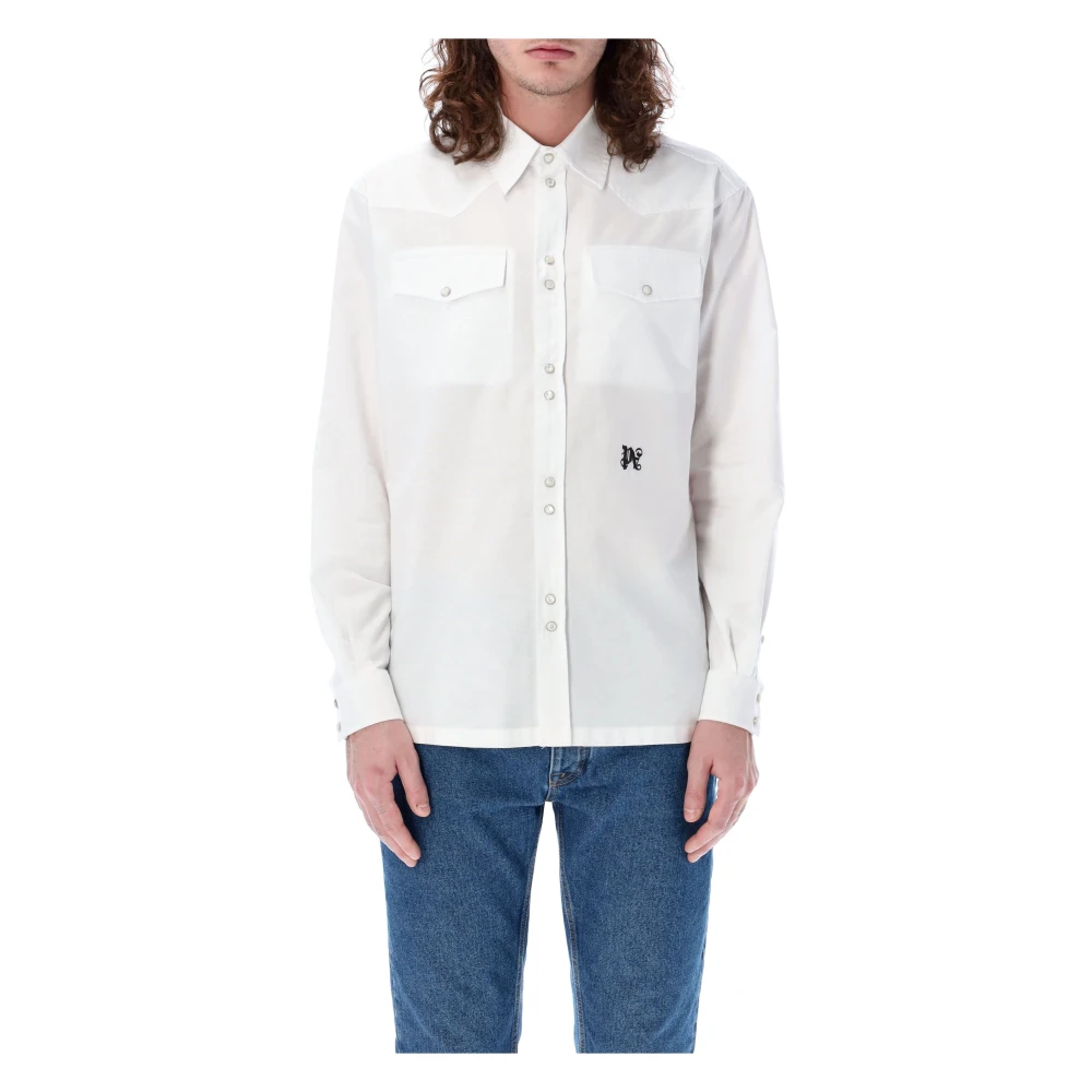 Palm Angels Casual Shirts White Heren