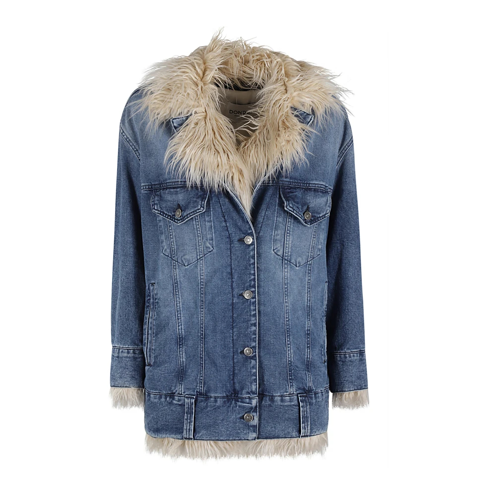 Dondup Stijlvolle Jas voor Mannen Blue Dames
