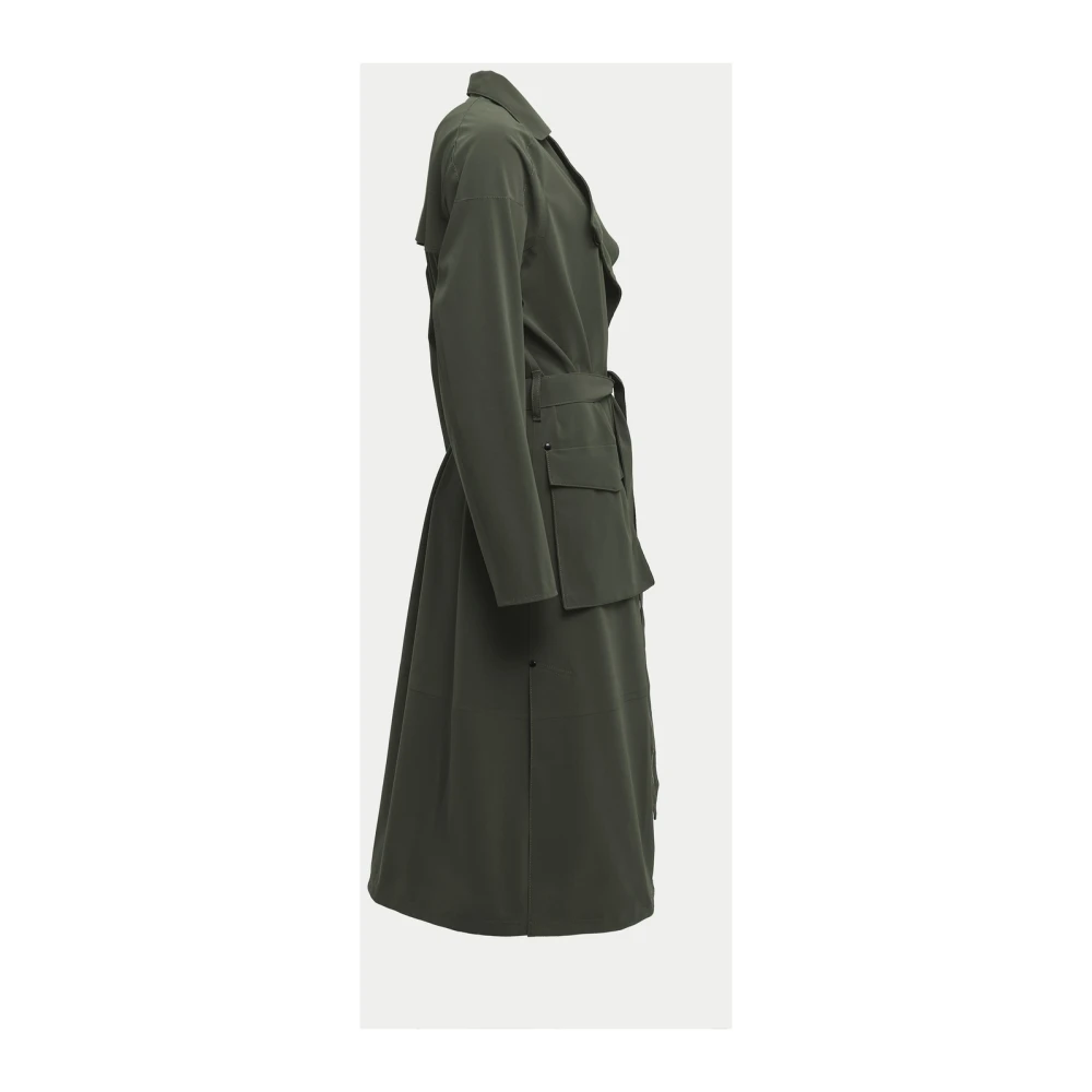 Stutterheim Matte Trenchcoat met Modern Design Green Dames