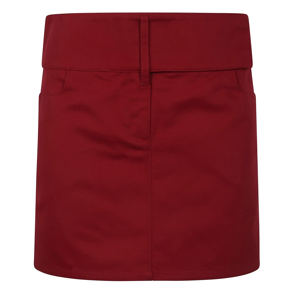 Courrèges Gebelte Mini Rok van Polycotton Red Dames