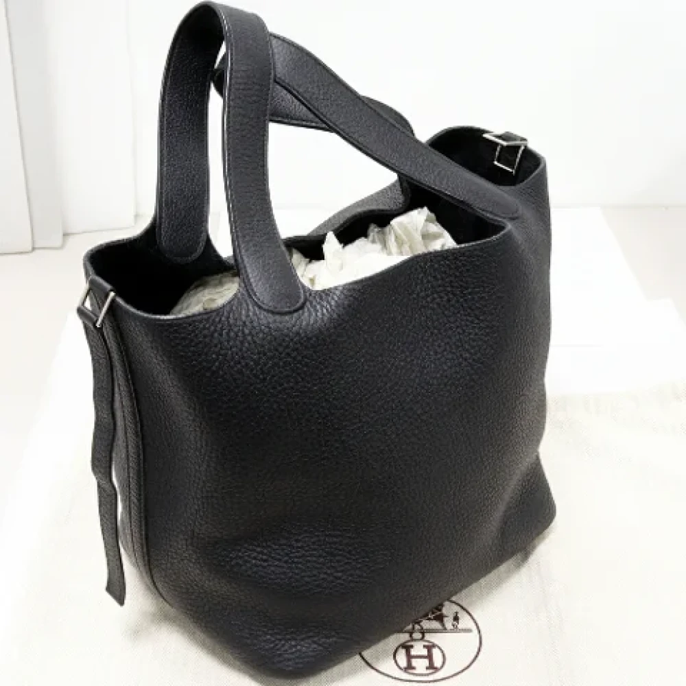 Hermès Vintage Pre-owned Leather totes Black Dames