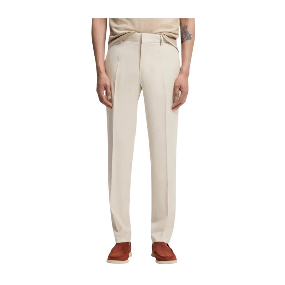 Hugo Beige Suit Trousers, Male, 3XL, Boss Rtw...