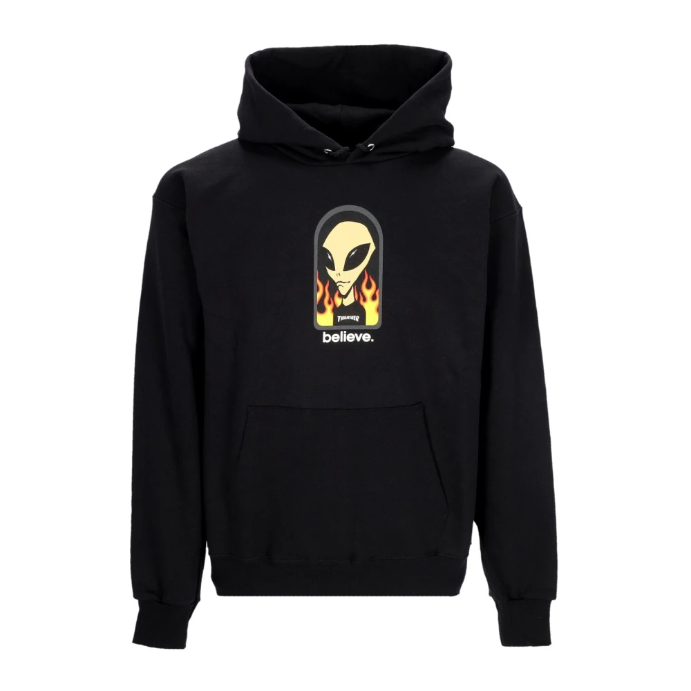 Thrasher Believe Hoodie met Verstelbare Capuchon Black Heren