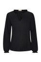 black-knit-pullover-with-puff-sleeves