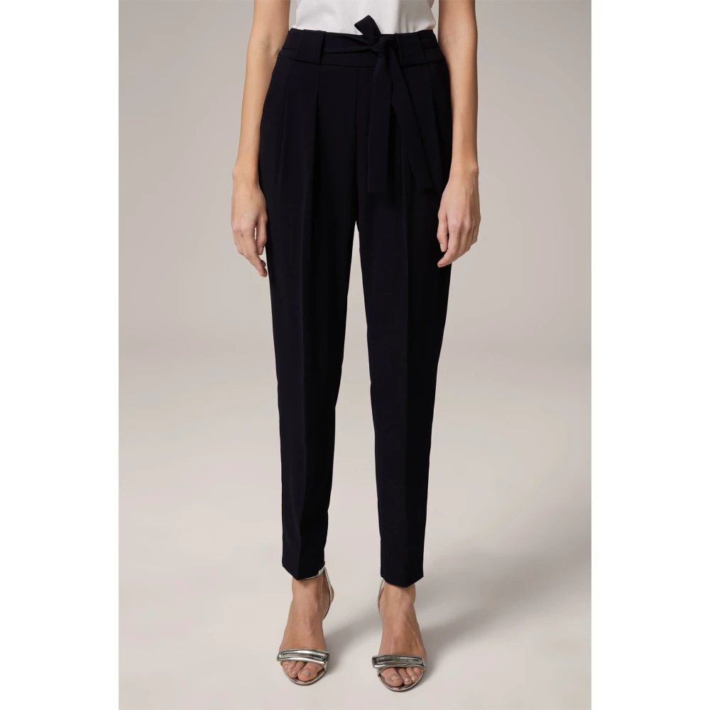 Windsor Navy Geplooide Crepe Broek Blue Dames