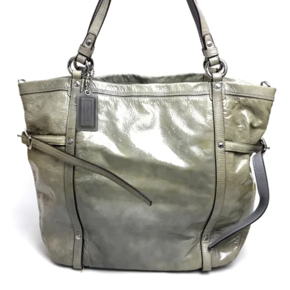 Coach Pre-owned Leather handbags Gray Dames