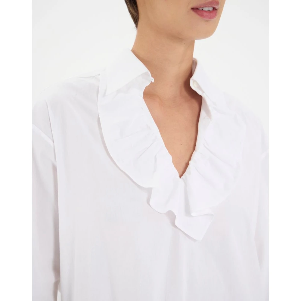 Ines De La Fressange Paris Ortiz katoenen overhemd White Dames
