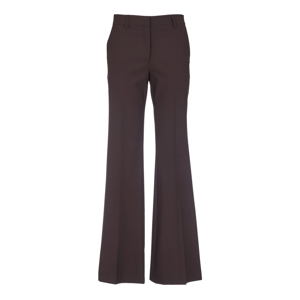 Ottod'Ame Wijde pijp Palazzo Broek in Ebony Brown Dames