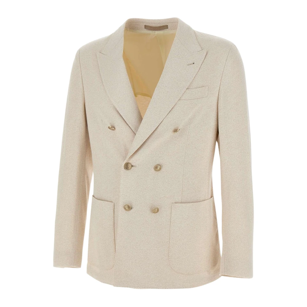 Beige Linen Blend Blazer