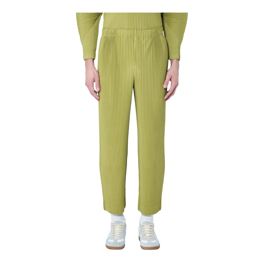 Issey Miyake Geplooide Straight-Leg Broek Green Heren