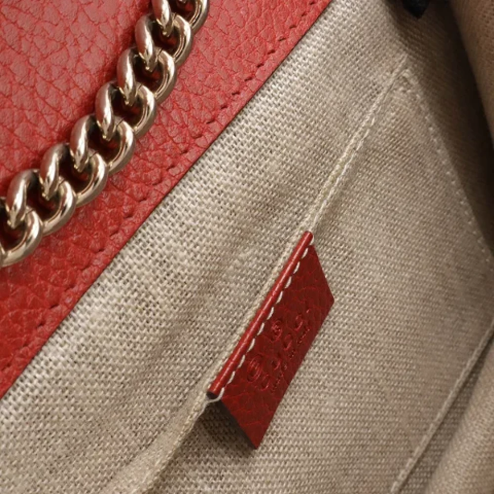 Gucci Vintage Pre-owned Leather gucci-bags Red Dames