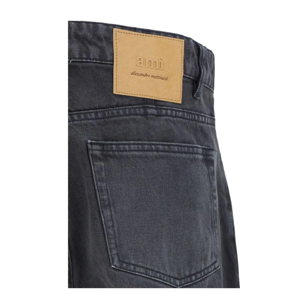 Ami Paris Klassieke Denim Broek met Vijf Zakken Black Heren