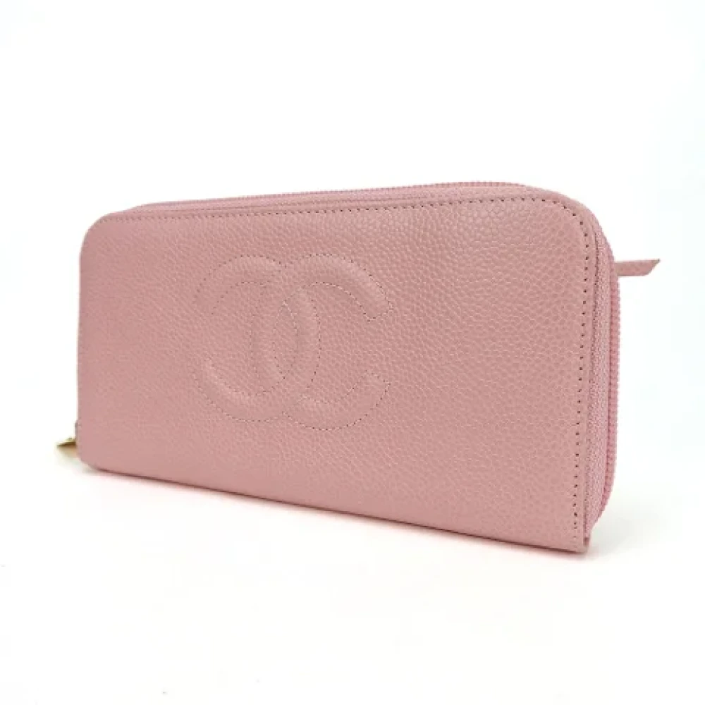 Chanel Vintage Pre-owned Leather wallets Pink Dames
