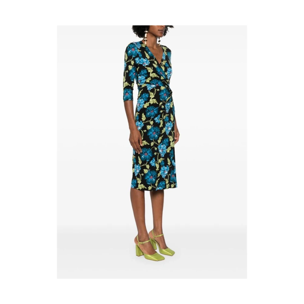 Diane Von Furstenberg Bloemenprint V-hals Jurk Multicolor Dames