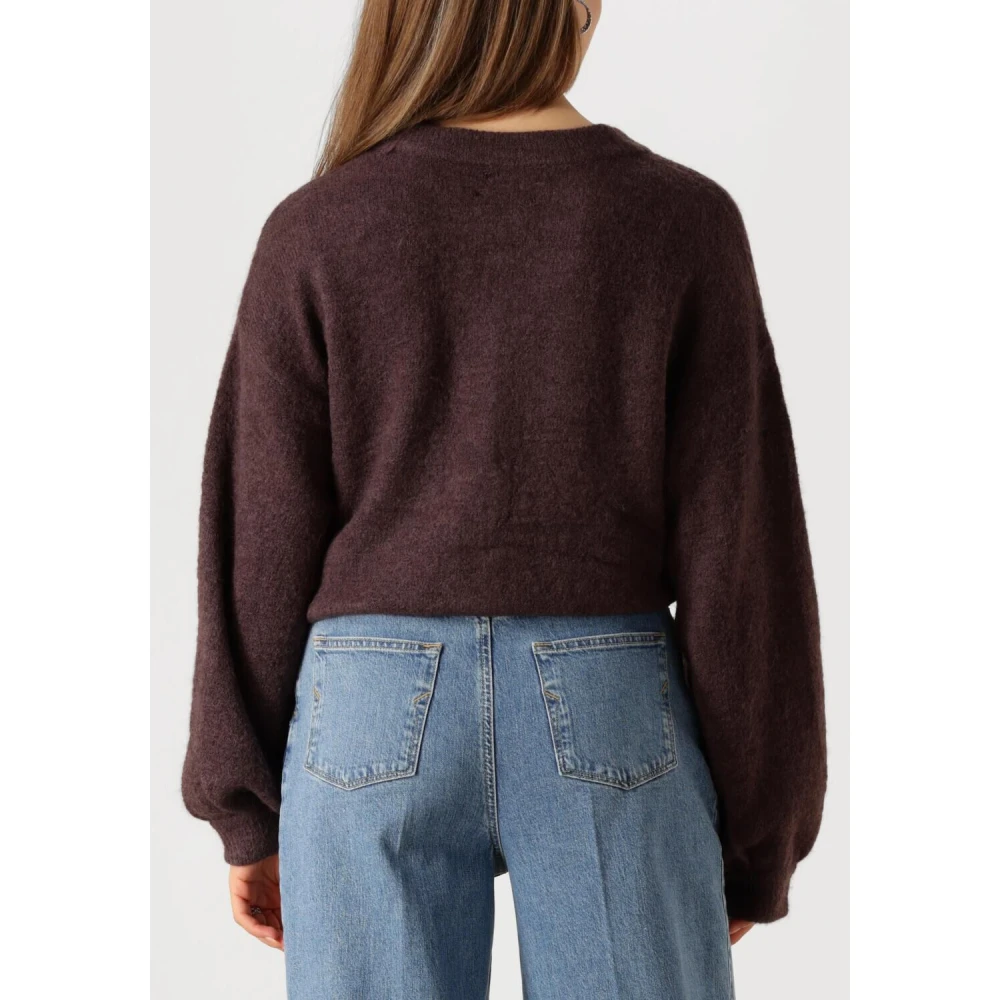 moss copenhagen Ecru Cardigan voor Stijlvol Comfort Purple Dames
