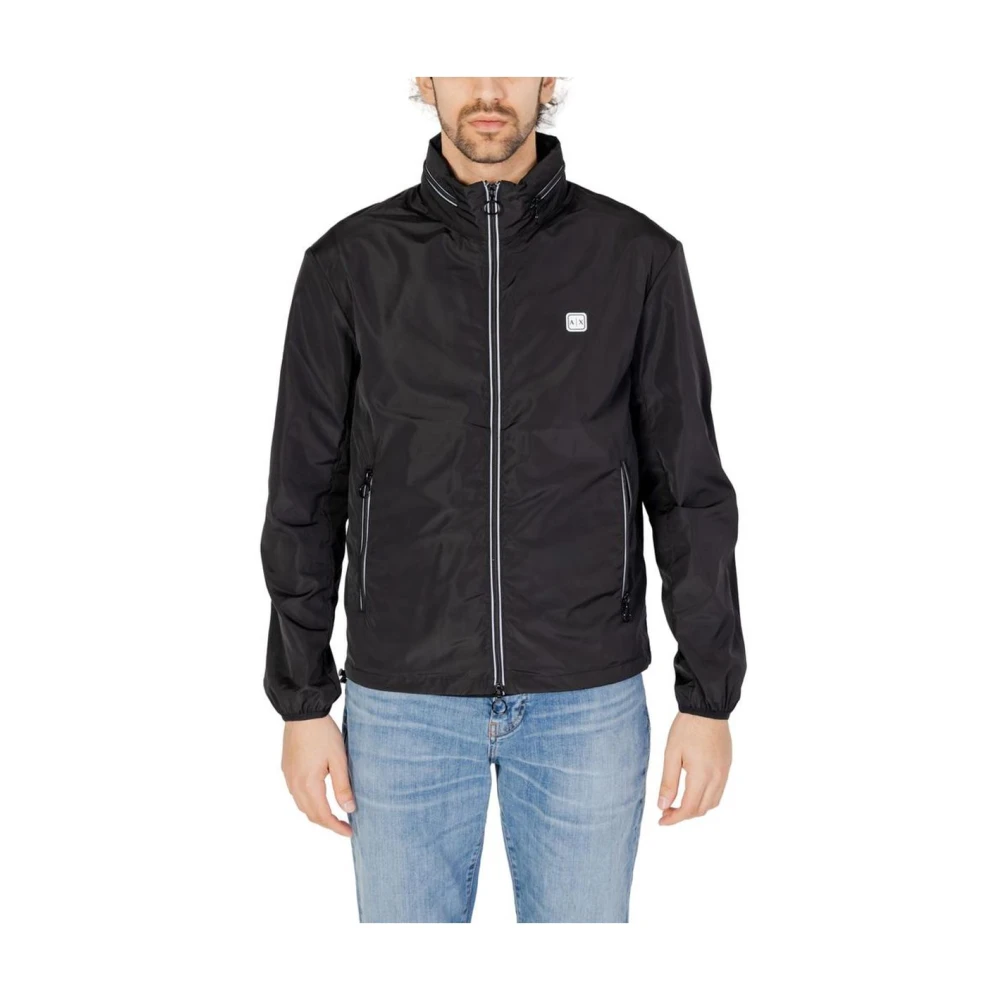 Armani Exchange Uomo Nero Versatile Giacca Nera In Poliestere