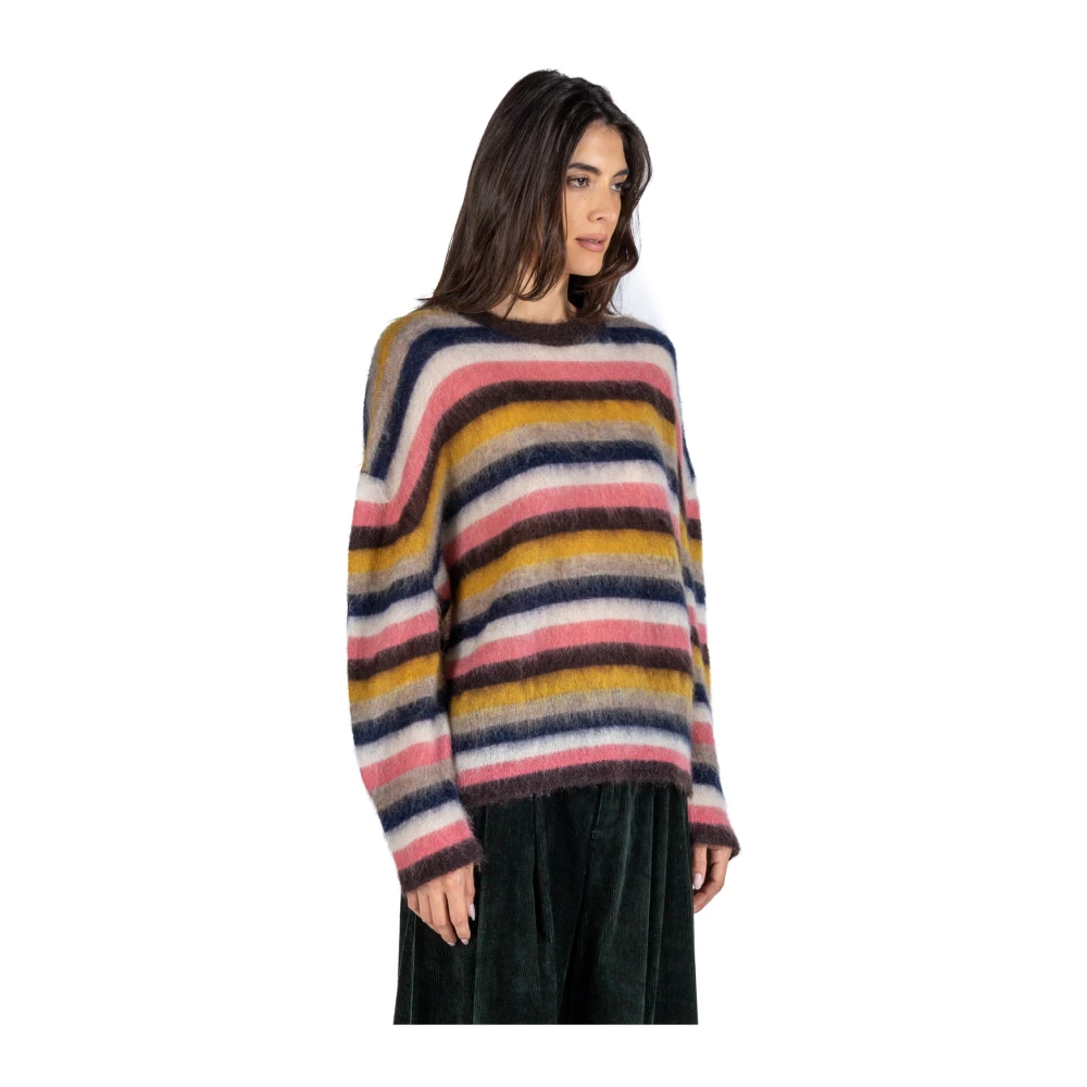 Phisique du Role Gestreepte Mohair Wol Trui Multicolor Dames