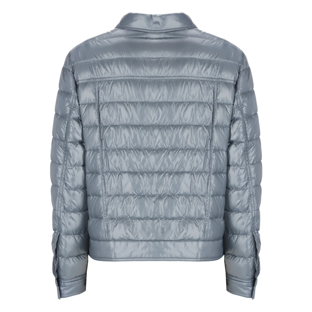 Herno Blauwe Gewatteerde Jas met Kraag Blue Dames