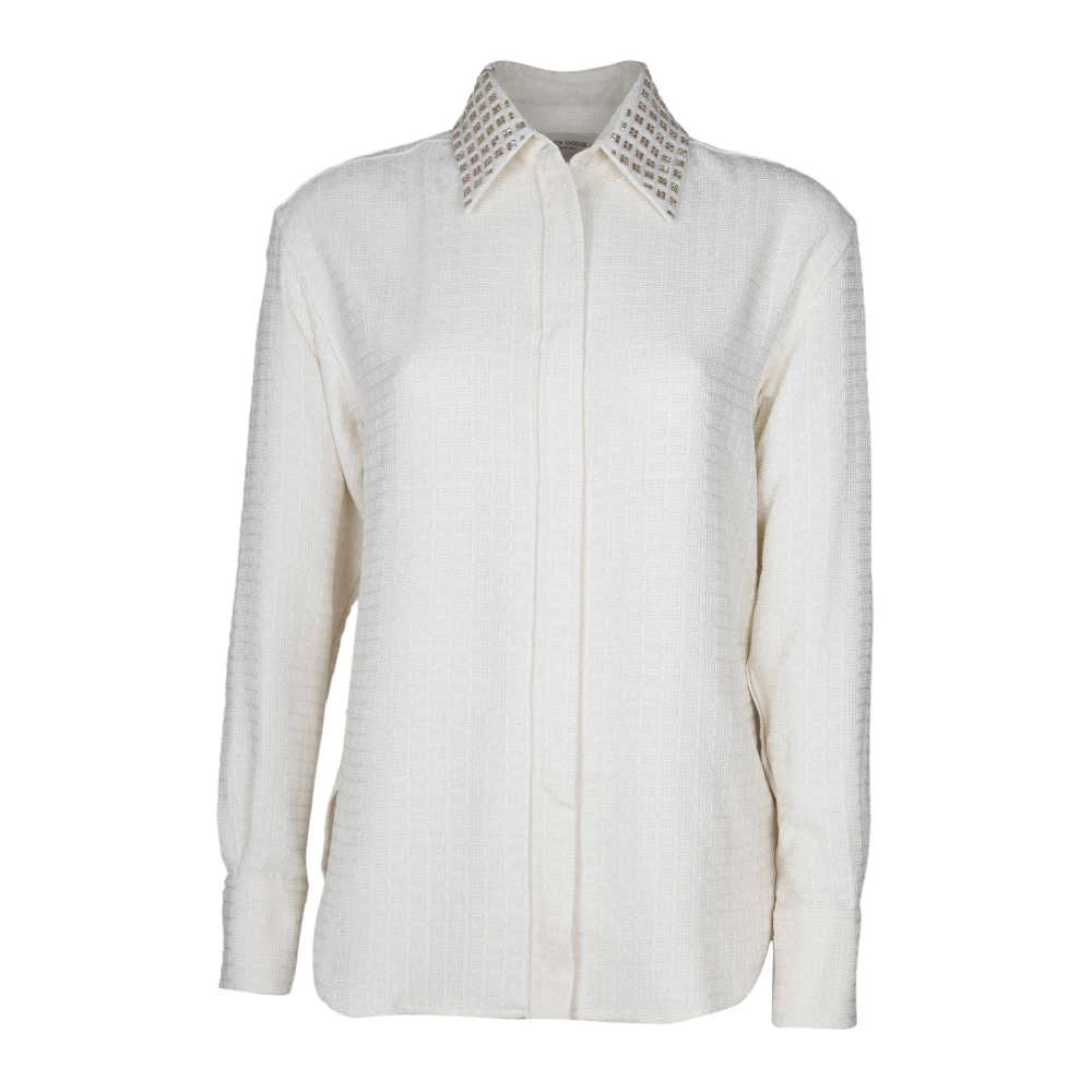 Golden Goose Geruite katoenen blouse White Dames