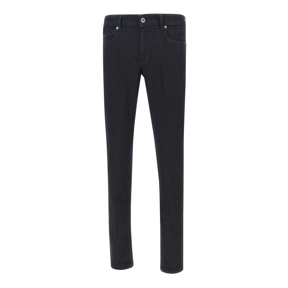Re-Hash Slim Fit Katoenmix Broek Blue Heren