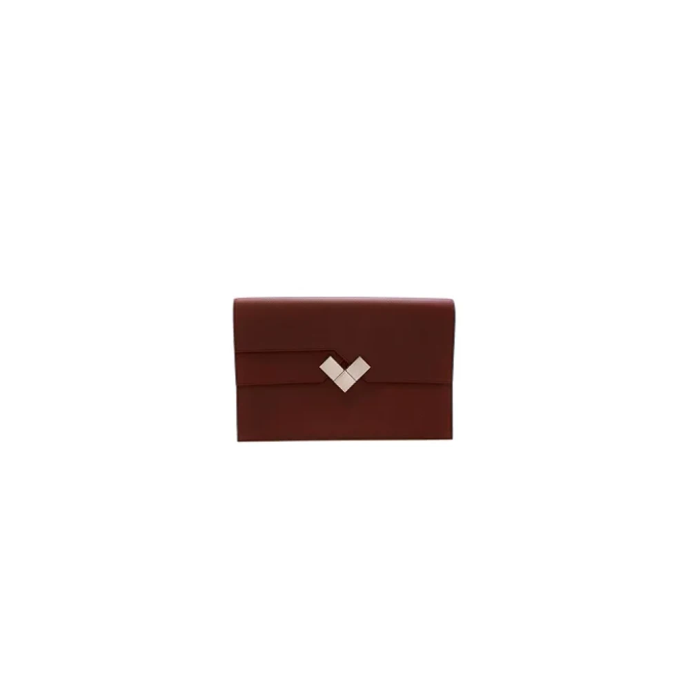 Hermès Vintage Pre-owned Canvas clutches Red Dames